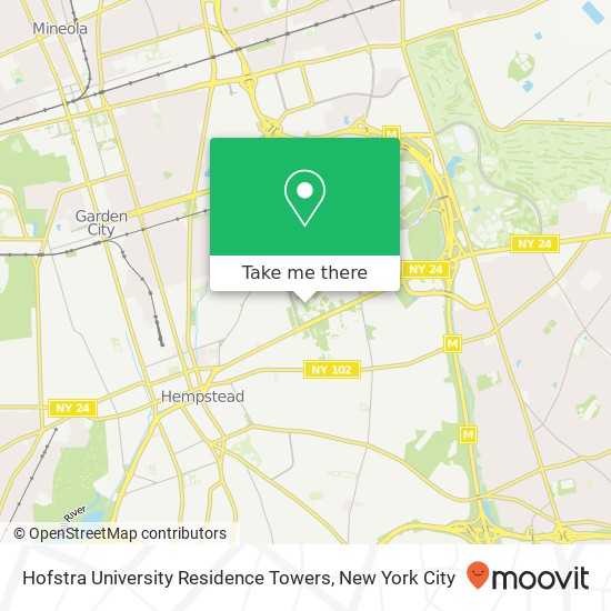 Hofstra University Residence Towers map