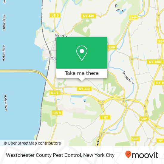 Westchester County Pest Control map