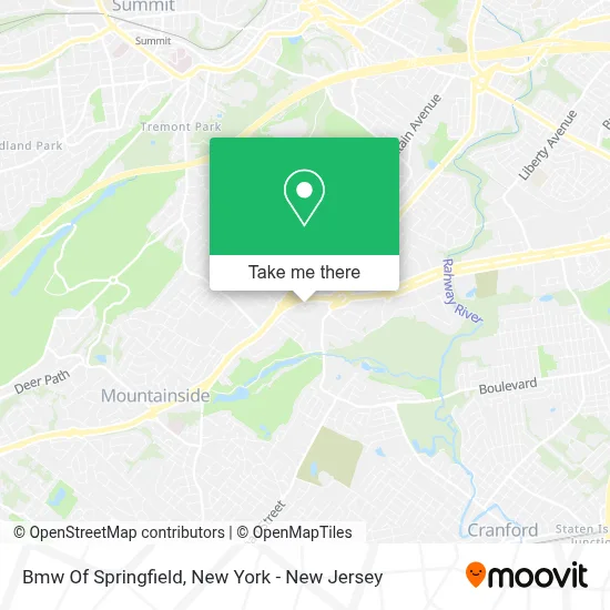 Bmw Of Springfield map