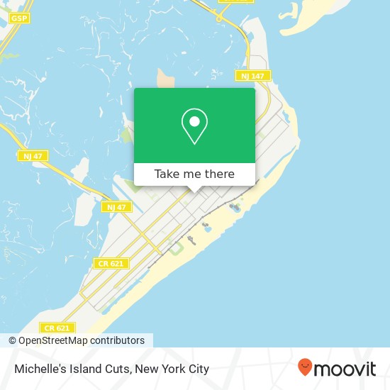 Michelle's Island Cuts map