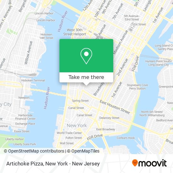 Artichoke Pizza map
