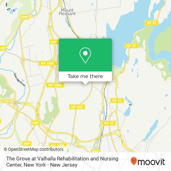 The Grove at Valhalla Rehabilitation and Nursing Center map