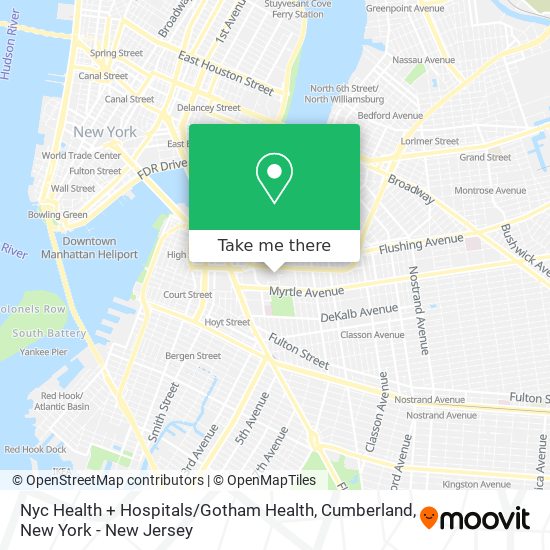 Nyc Health + Hospitals / Gotham Health, Cumberland map
