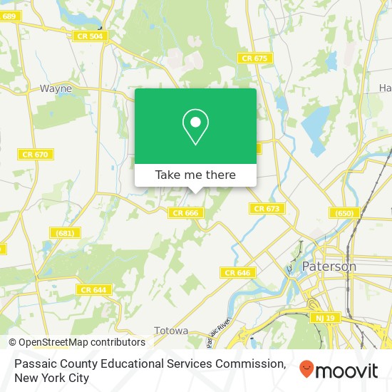 Mapa de Passaic County Educational Services Commission