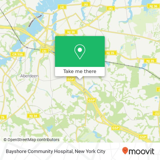 Mapa de Bayshore Community Hospital