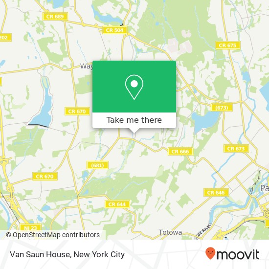 Van Saun House map