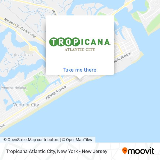 Tropicana Atlantic City map