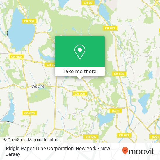 Mapa de Ridgid Paper Tube Corporation