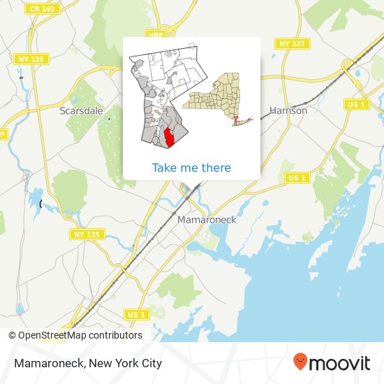 Mapa de Mamaroneck