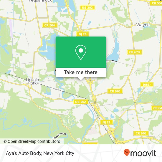 Aya's Auto Body map