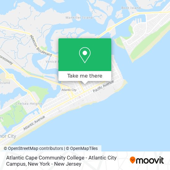 Atlantic Cape Community College - Atlantic City Campus map