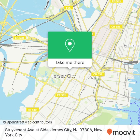 Mapa de Stuyvesant Ave at Side, Jersey City, NJ 07306