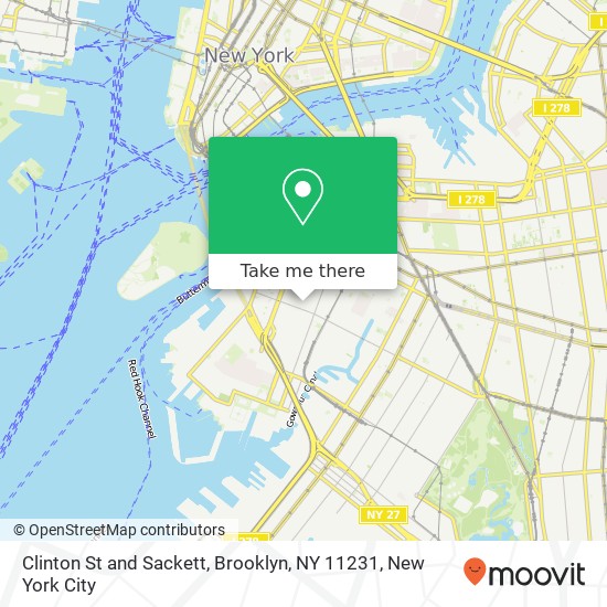 Clinton St and Sackett, Brooklyn, NY 11231 map