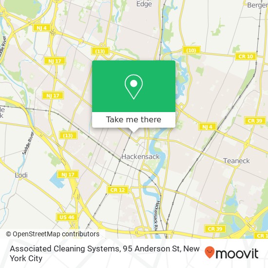 Mapa de Associated Cleaning Systems, 95 Anderson St