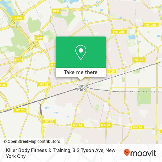 Mapa de Killer Body Fitness & Training, 8 S Tyson Ave