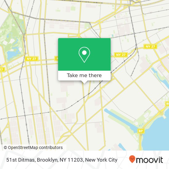 51st Ditmas, Brooklyn, NY 11203 map