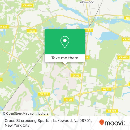 Cross St crossing Spartan, Lakewood, NJ 08701 map