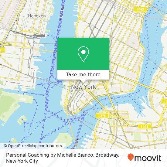 Personal Coaching by Michelle Bianco, Broadway map