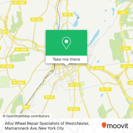 Mapa de Alloy Wheel Repair Specialists of Westchester, Mamaroneck Ave