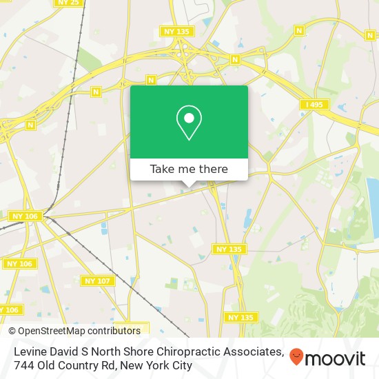 Mapa de Levine David S North Shore Chiropractic Associates, 744 Old Country Rd