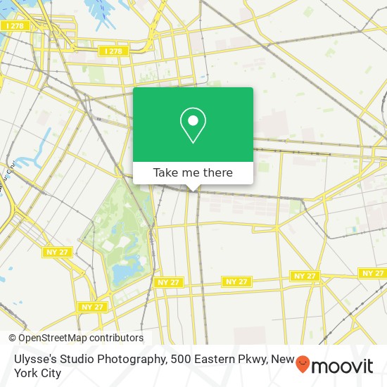 Mapa de Ulysse's Studio Photography, 500 Eastern Pkwy