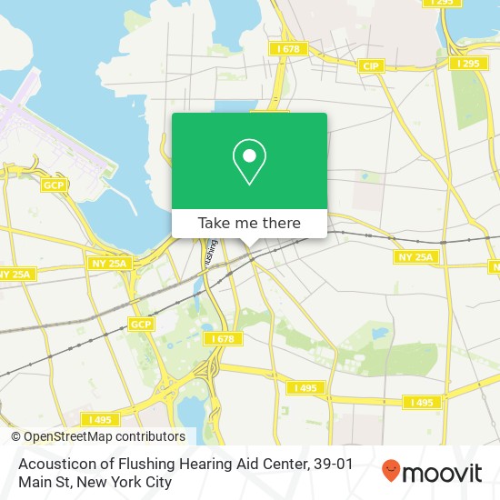 Acousticon of Flushing Hearing Aid Center, 39-01 Main St map