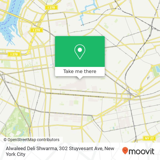 Alwaleed Deli Shwarma, 302 Stuyvesant Ave map