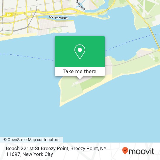 Mapa de Beach 221st St Breezy Point, Breezy Point, NY 11697