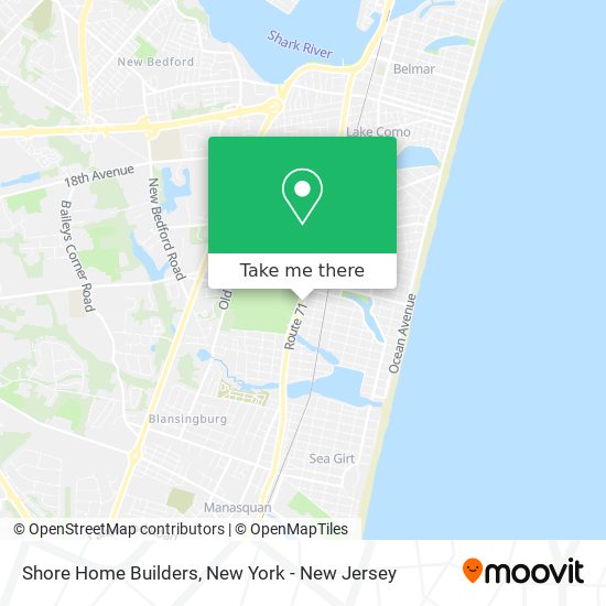 Shore Home Builders map
