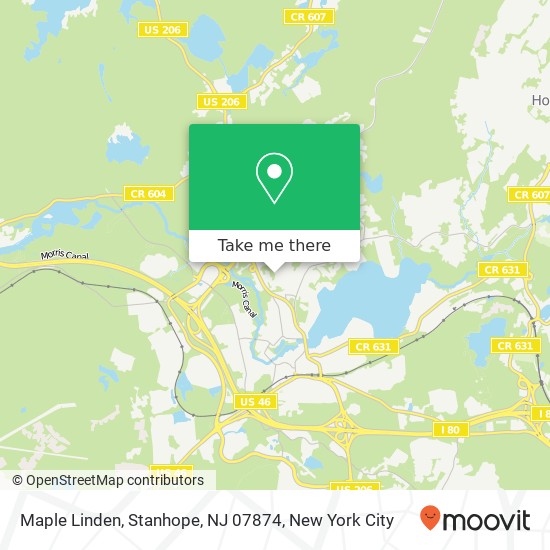 Mapa de Maple Linden, Stanhope, NJ 07874