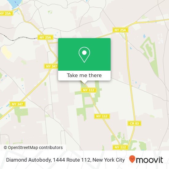 Mapa de Diamond Autobody, 1444 Route 112