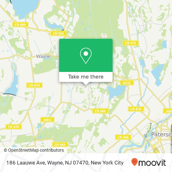 186 Laauwe Ave, Wayne, NJ 07470 map