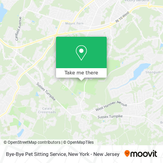 Mapa de Bye-Bye Pet Sitting Service