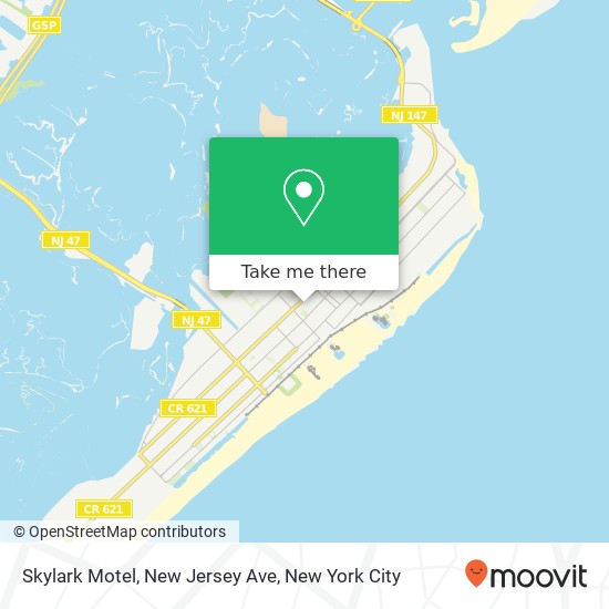 Mapa de Skylark Motel, New Jersey Ave