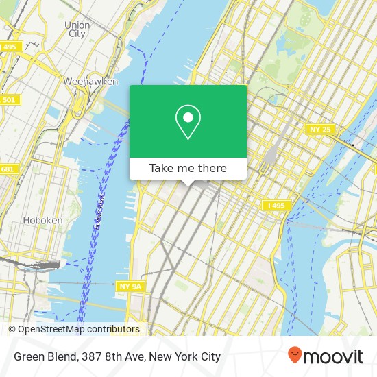 Mapa de Green Blend, 387 8th Ave