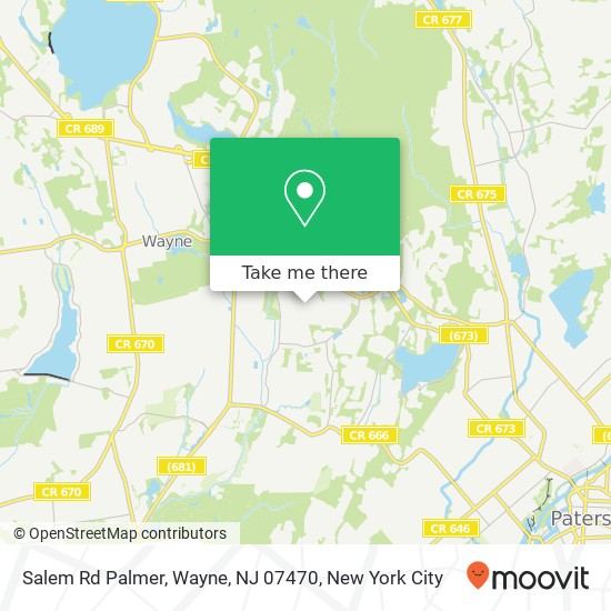 Mapa de Salem Rd Palmer, Wayne, NJ 07470