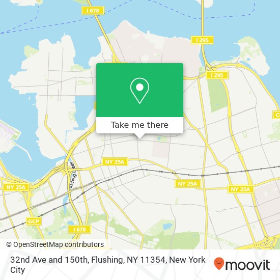 32nd Ave and 150th, Flushing, NY 11354 map