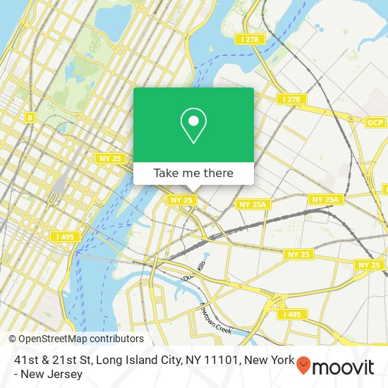 41st & 21st St, Long Island City, NY 11101 map