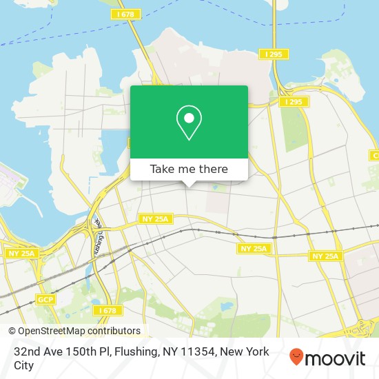 32nd Ave 150th Pl, Flushing, NY 11354 map