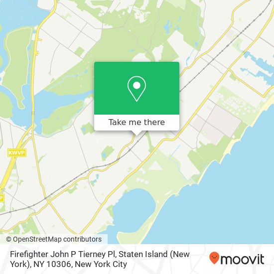 Mapa de Firefighter John P Tierney Pl, Staten Island (New York), NY 10306