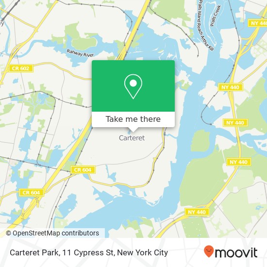Mapa de Carteret Park, 11 Cypress St