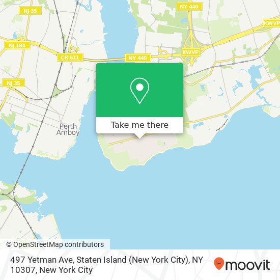 Mapa de 497 Yetman Ave, Staten Island (New York City), NY 10307