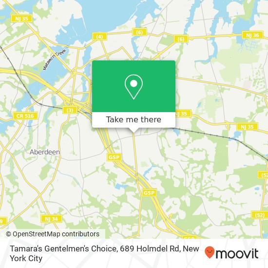 Mapa de Tamara's Gentelmen's Choice, 689 Holmdel Rd