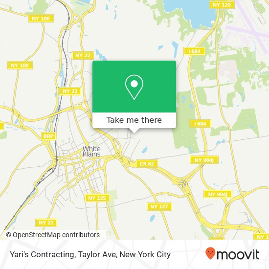 Yari's Contracting, Taylor Ave map