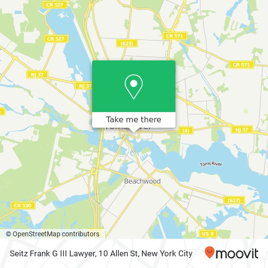 Mapa de Seitz Frank G III Lawyer, 10 Allen St