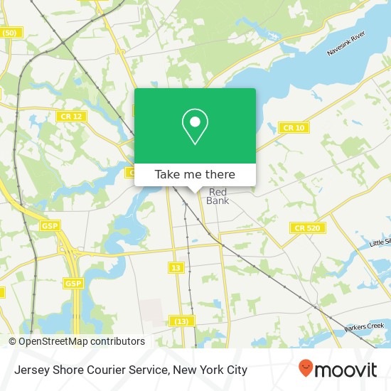 Jersey Shore Courier Service map