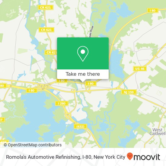 Romola's Automotive Refinishing, I-80 map