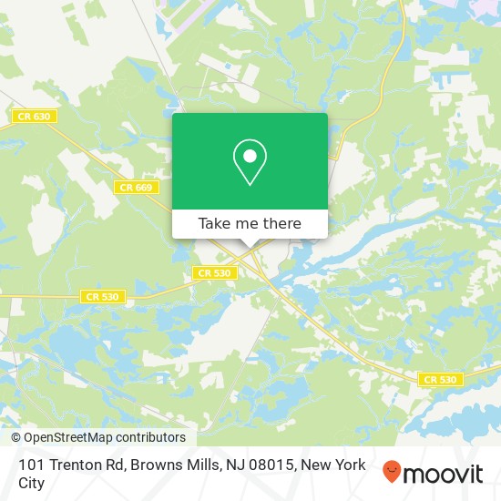 Mapa de 101 Trenton Rd, Browns Mills, NJ 08015