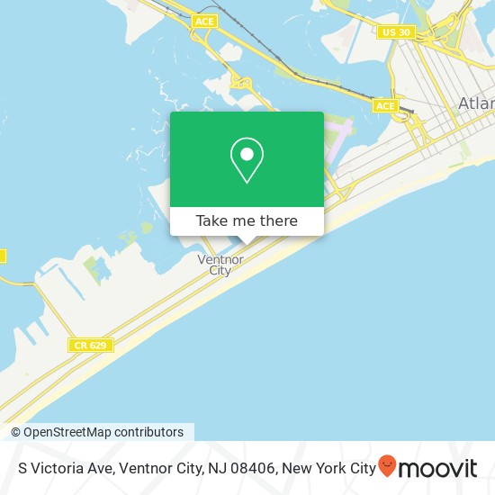 Mapa de S Victoria Ave, Ventnor City, NJ 08406