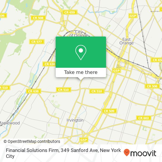 Mapa de Financial Solutions Firm, 349 Sanford Ave